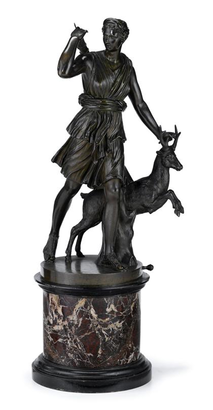 Bronze figure after the