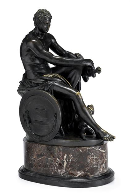 Bronze figure after the