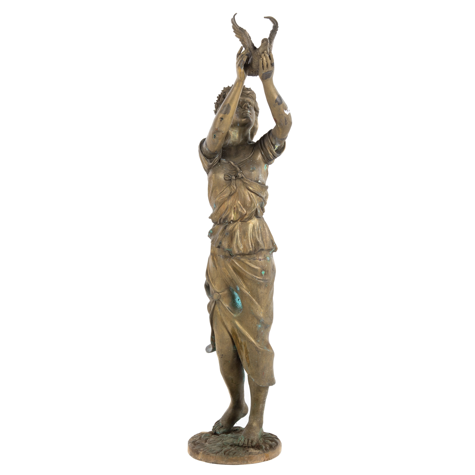 BRONZE FIGURE, ALLEGORY OF PEACE