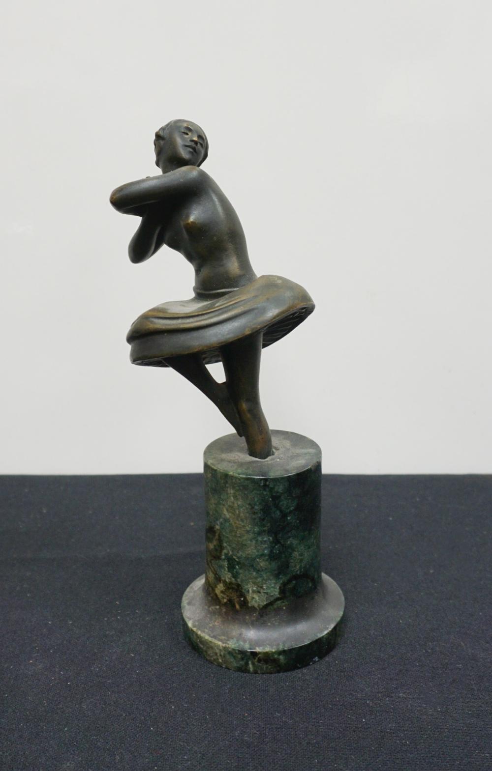BRONZE FIGURE OF A BALLERINA, H: