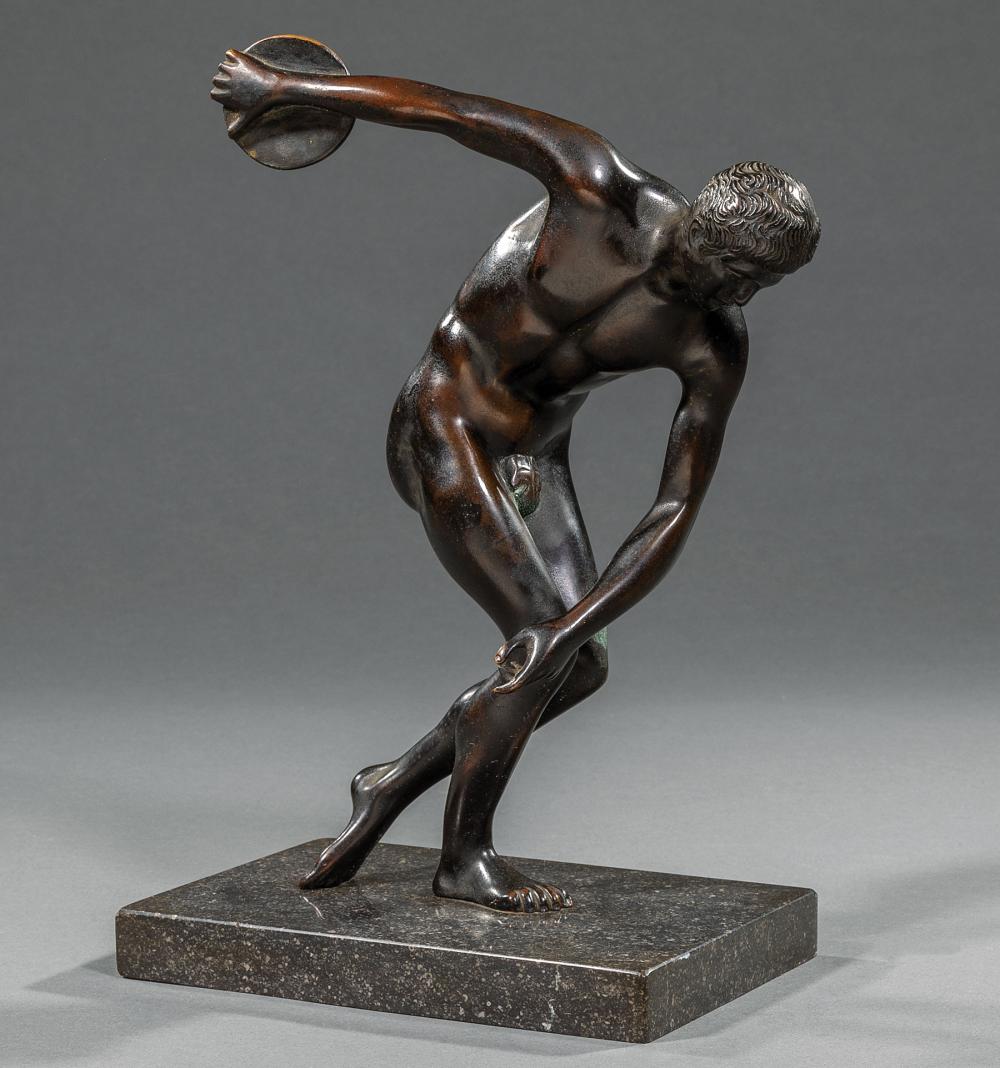 BRONZE FIGURE OF A DISCUS