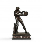 BRONZE FIGURE OF A DISCUS THRO