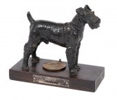 BRONZE FIGURE OF A DOGBronze F