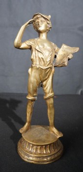 BRONZE FIGURE OF A JOURNAL SAL