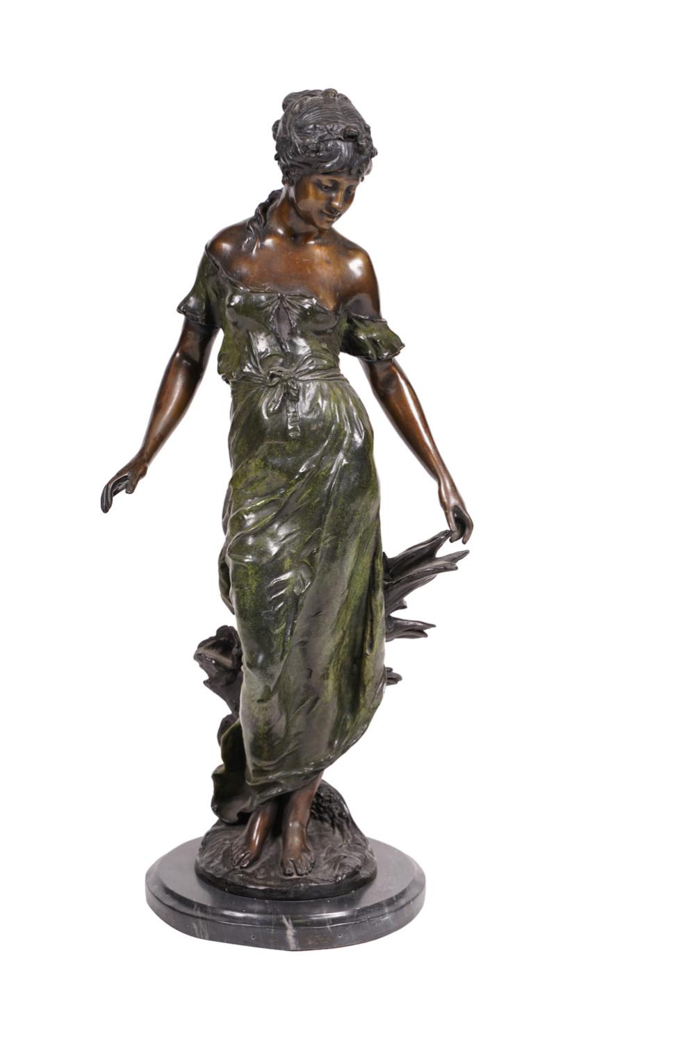 BRONZE FIGURE OF A LADYafter