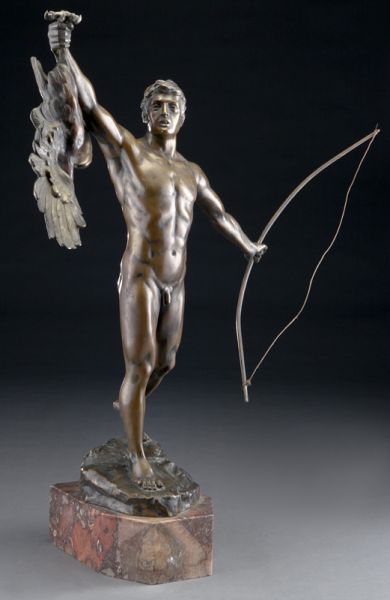 Bronze figure of a nude