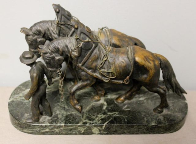 Bronze Figure of a Plough Man