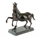 BRONZE FIGURE OF A PRANCING HO