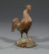 BRONZE FIGURE OF A ROOSTERBron