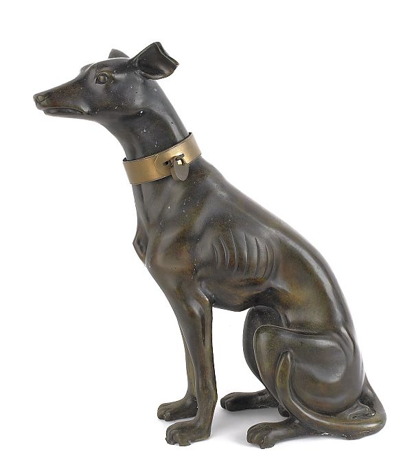Bronze figure of a Whippet 24" h. ?