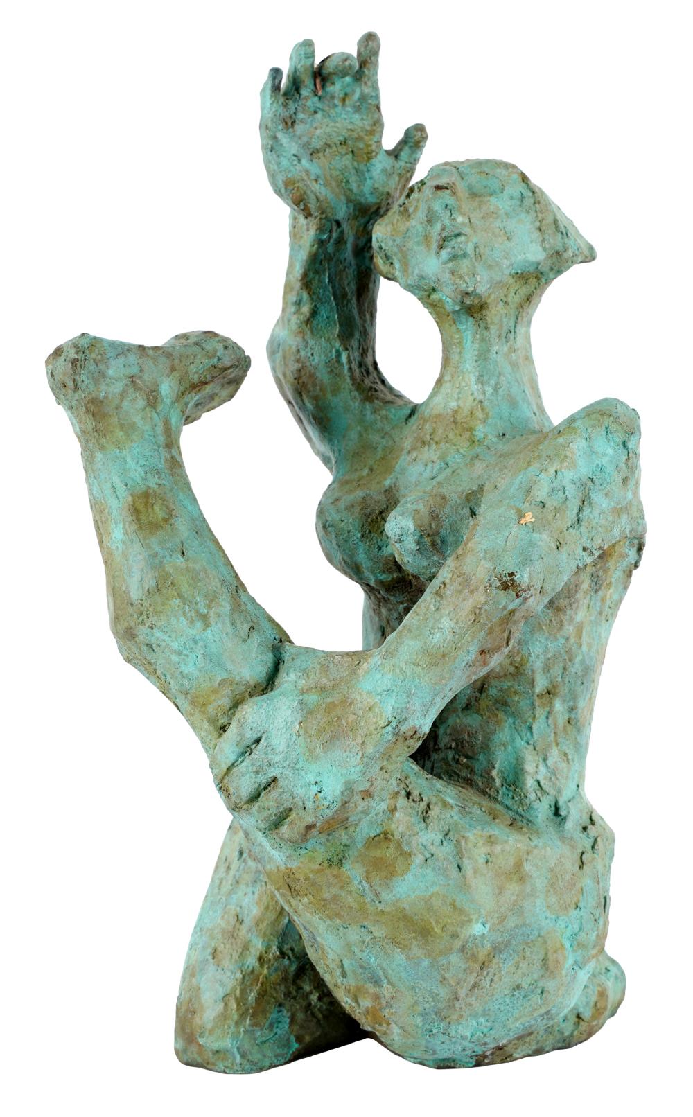 BRONZE FIGURE OF A WOMANunsigned; 5