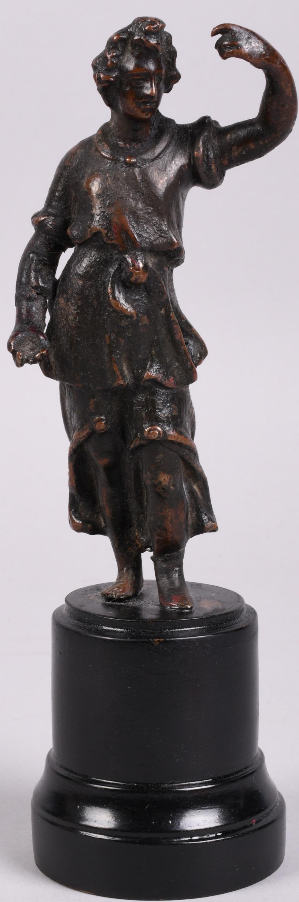 BRONZE FIGURE OF AN ANGEL,