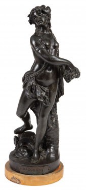 BRONZE FIGURE OF "BACCHANTE"Br