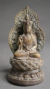 BRONZE FIGURE OF BODDHISATTVA