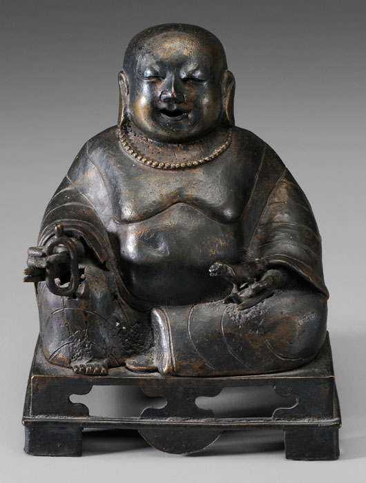 Bronze Figure of Budai or Kubera