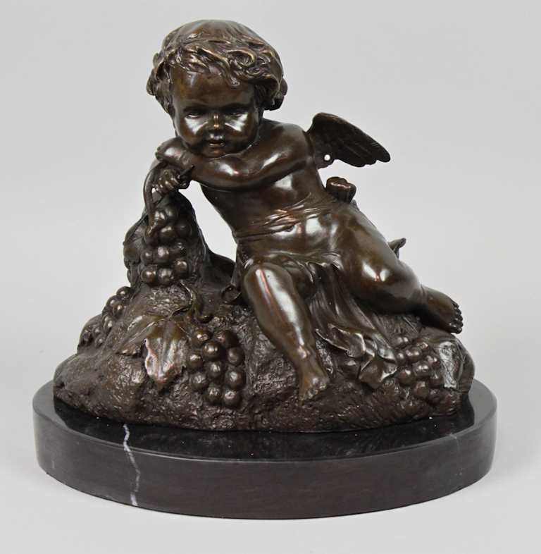 BRONZE FIGURE OF CUPID Signed N.