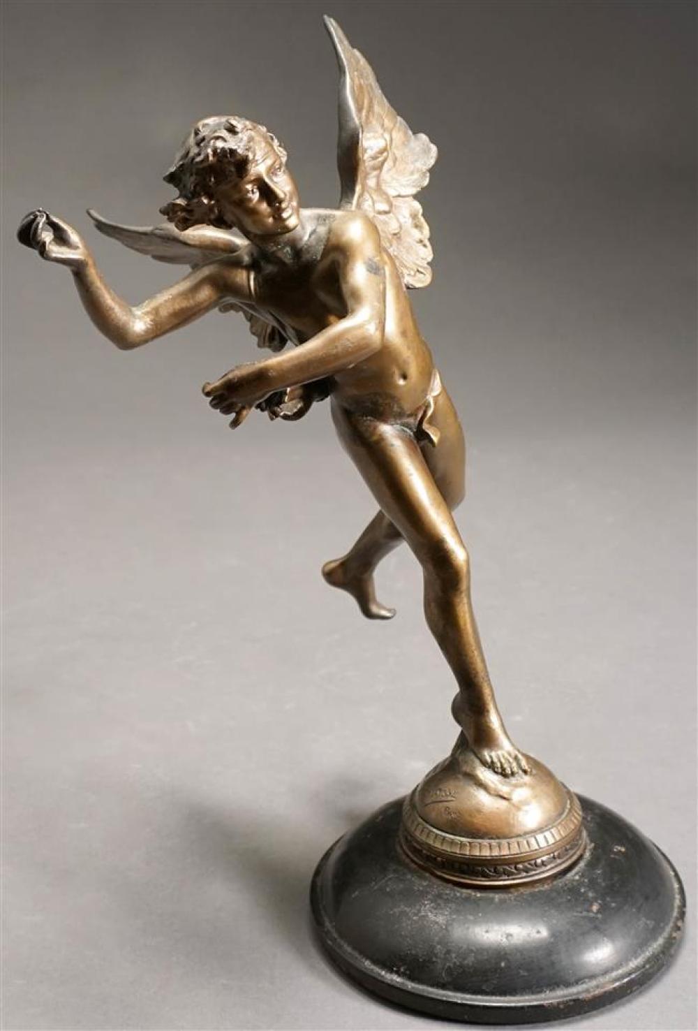 BRONZE FIGURE OF CUPID, WITH