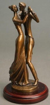 BRONZE FIGURE OF DANCING COUPL