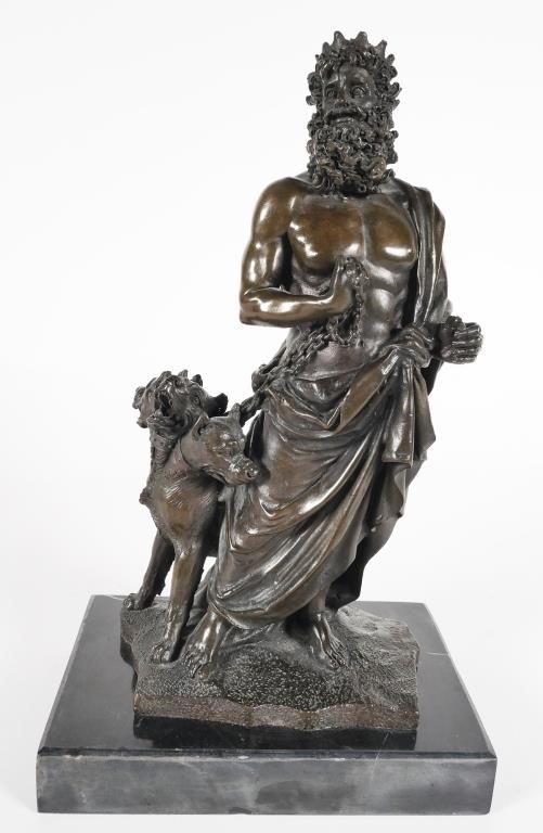 BRONZE FIGURE OF HAIDES AND