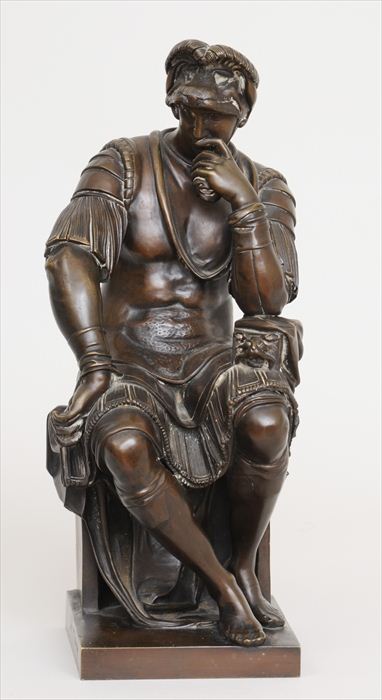 BRONZE FIGURE OF LORENZO DE