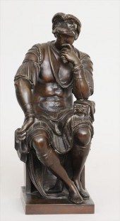BRONZE FIGURE OF LORENZO DE ME