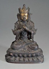 Bronze figure of Maitreya, fin