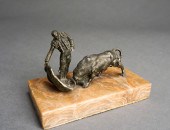 BRONZE FIGURE OF MATADOR AND B