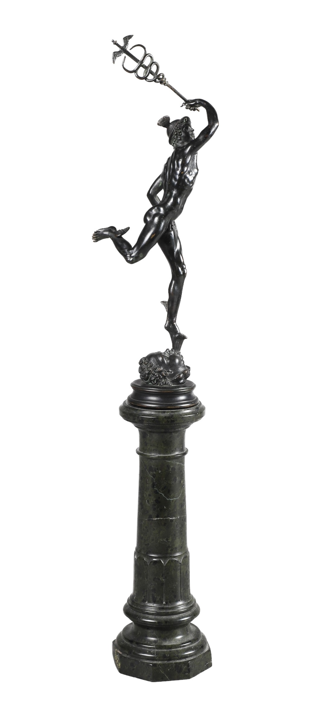Bronze figure of Mercury after