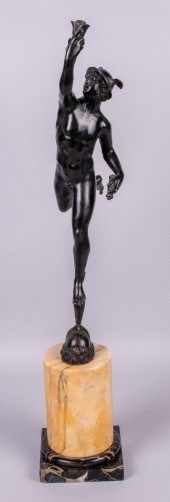 BRONZE FIGURE OF MERCURY AFTER