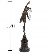 BRONZE FIGURE OF MERCURY ON MA