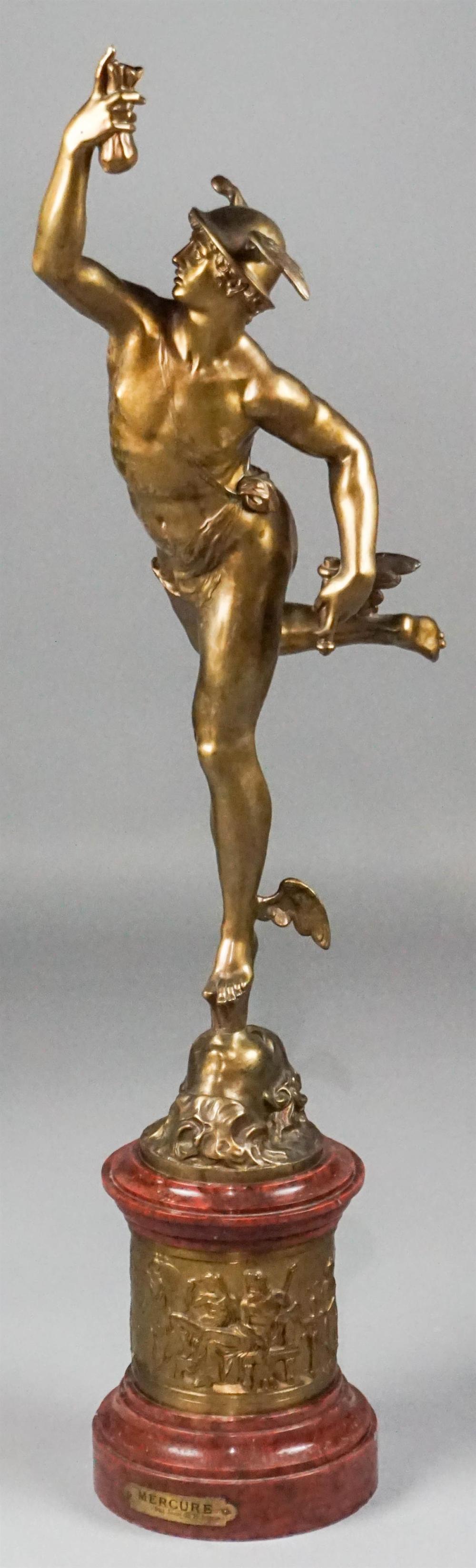 BRONZE FIGURE OF MERCURY,