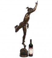 BRONZE FIGURE OF MERCURY SIGNE