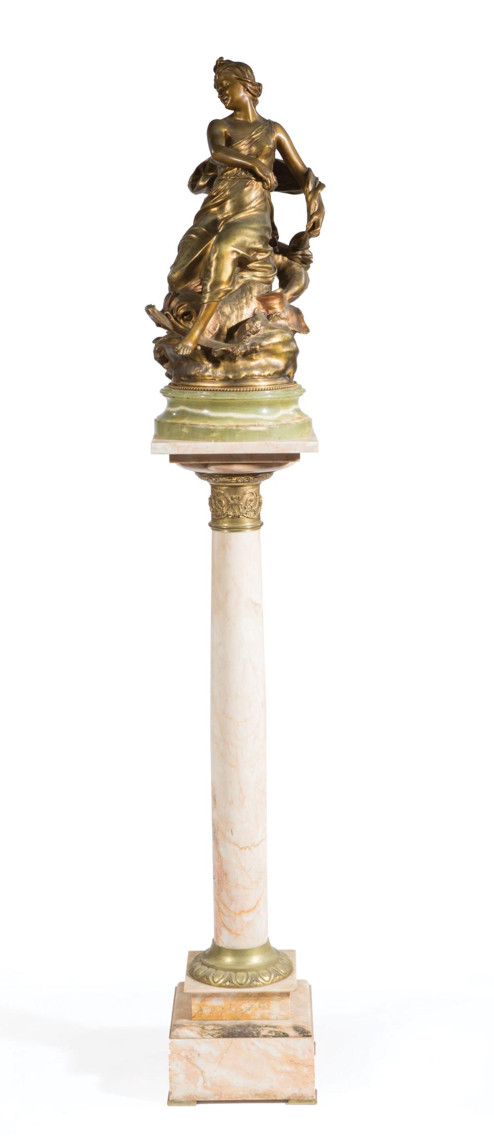 BRONZE FIGURE OF "NéRéIDE SUR UN