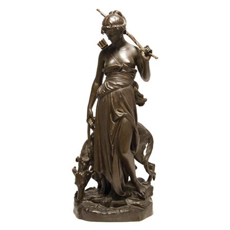 Bronze Figure of Nymphe de Diane