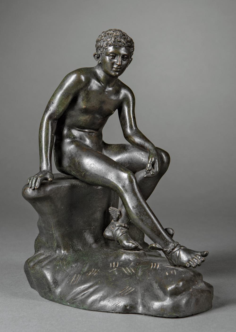 BRONZE FIGURE OF SEATED