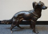 BRONZE FIGURE OF SETTER, H: 24