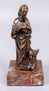 BRONZE FIGURE OF ST. LUKE, GER
