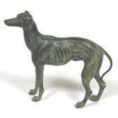 BRONZE FIGURE OF WHIPPET 12 ¼"