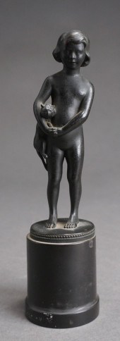 BRONZE FIGURE OF YOUNG CHILD H