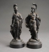 BRONZE FIGURES OF MINERVA AND