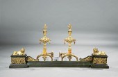 BRONZE FIRE FENDER AND PAIR OF