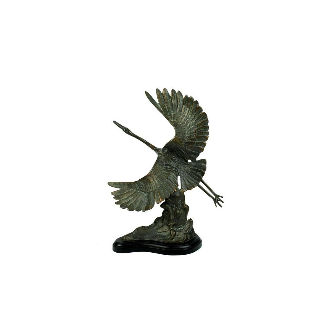 BRONZE FLYING CRANE