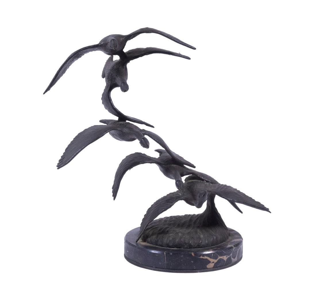 BRONZE FLYING GEESE SCULPTURE