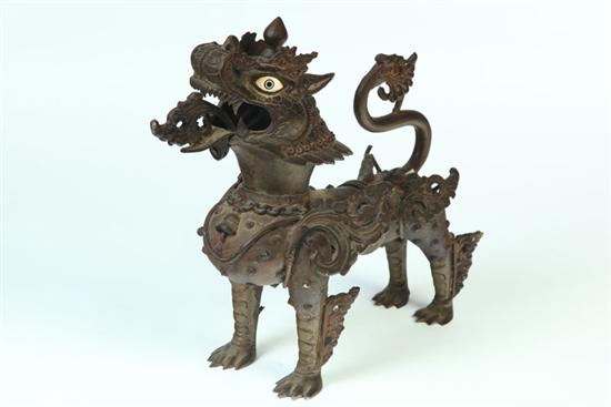 BRONZE FOO DOG.  China  20th