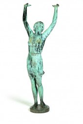 BRONZE FOUNTAIN FIGURE (EUROPE
