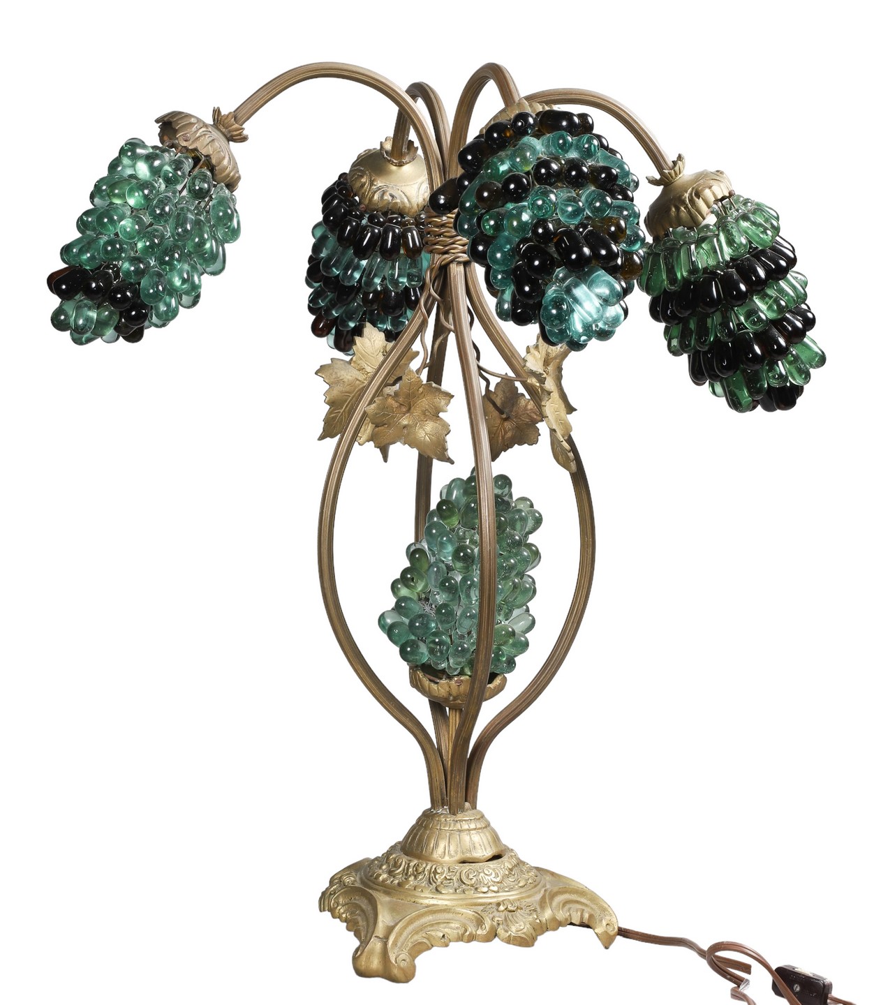 Bronze French style glass grape