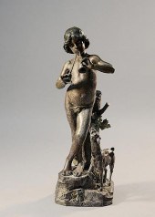 BRONZE GARDEN FIGURE OF "PAN"