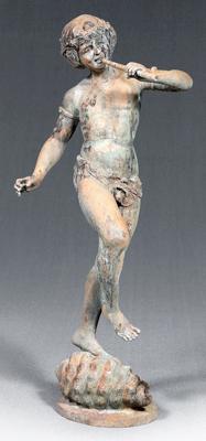 Bronze garden statue, Bacchante