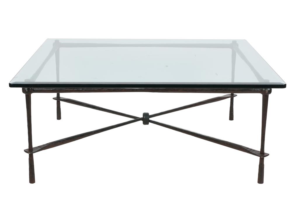 BRONZE & GLASS COFFEE TABLEthe