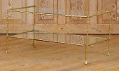 BRONZE GLASS FAUX BAMBOO COFFE